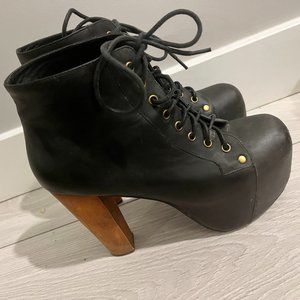 Jeffrey Campbell Lolita Platform Boots Havana Sz 8